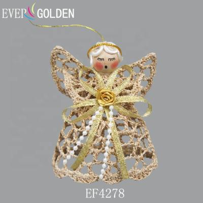 China Classic Christmas 100% Handmade Elegance Most Popular Product Of Cotton Classic Crochet Angel Decoration /X-mas Angel Decoration for sale