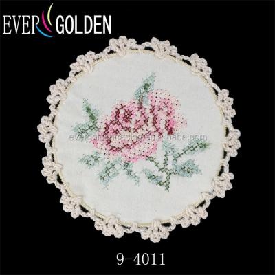 China Factory Sale Viable Crochet Lace Table Mats Crochet Place Mat Crochet Table Mat Cotton 9-4011 12CM for sale