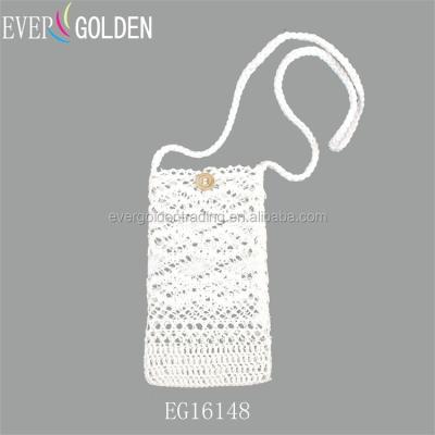 China Fashion hot selling products crochet lace drawstring bag exported from china for sale