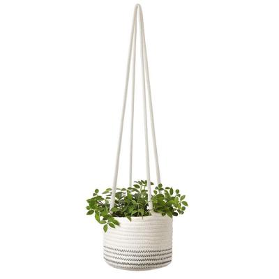 China CLASSIC Luxury Natural Rattan Fiber Plant Wall Hanging Plant Flower Basket Pot Outdoor Planter for sale