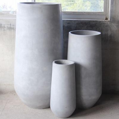 China CLASSIC home and garden cement fiberglass flower pots cement planter pot for sale