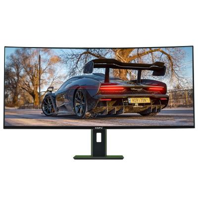 China 37.5 Inch 21:9 IPS Curved Frameless Monitor 4K UHD 3840x1600 Resolution Gaming Monitor for sale