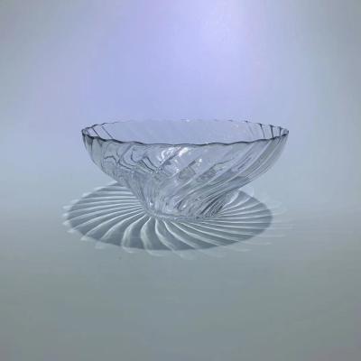 China Custom High Quality Glass Bowl Glass Dishes Tray Fruit Serving Dishes Racks Modern Wholesale Color Food for sale