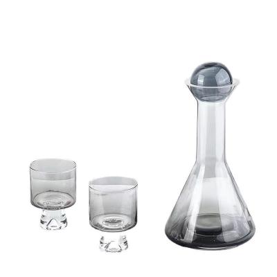 China High Quality Industrial Wholesale Drinking Glass Handcrafted Water Jug Set Glass Pitcher With Glass Cup for sale