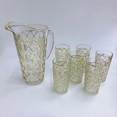 China Sustainable Sustainable Customizable Gold Shot Glass Set With Gold Handle for sale