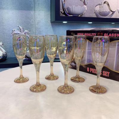 China Stored stemless electroplating flutes stored red wine champagne glass wine glass set color and pattern can be customized for sale