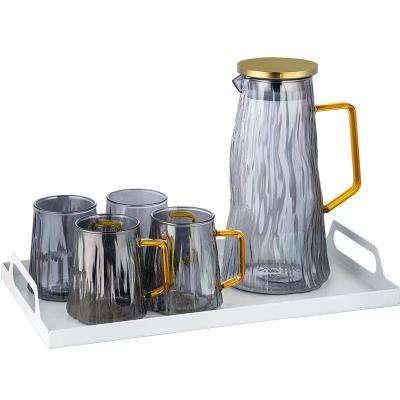 China Viable Nordic CIA has a cold water heat-resistant glass cup cold water juice jug household drinking set for sale