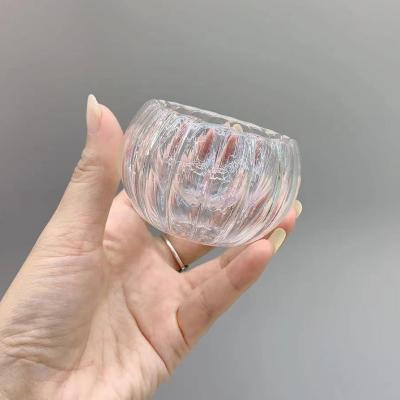 China High Wall Sustainable 50ml Double Borosilicate Heat Resistant Glass Tea Cup for sale