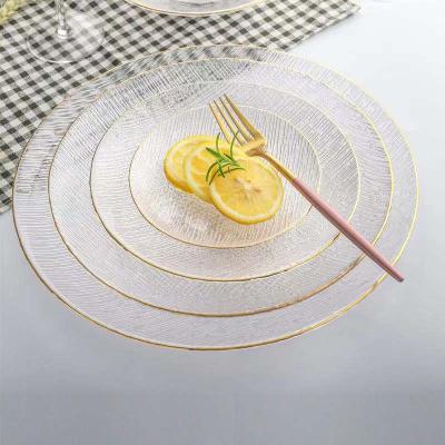 China Cheap viable creative new product nordic round transparent modern style ice fruit dish tableware for sale