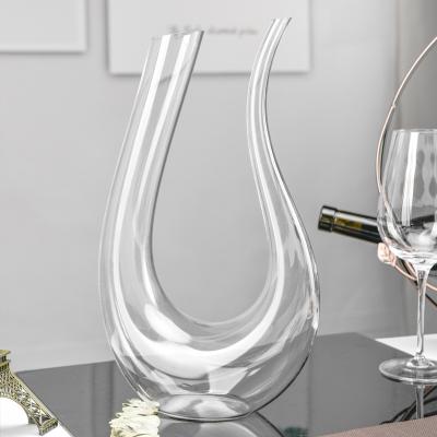 China Clear U-shaped Wine Decanter for sale