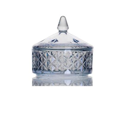 China Blue1 Sustainable Tier Wholesale FAVOR Stackable Clear Glass Candy Dishes for sale