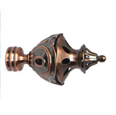 China Metal home decor design iron curtain rods and adjustable finials for sale