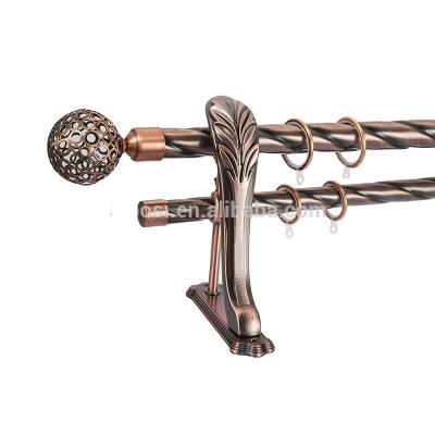 China Hot sale metal iron double curtain rod barcket curtain rod accessories for sale