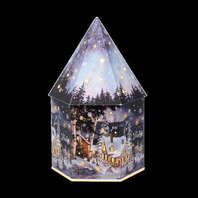 China Home Decoration Paper Hexagon Attic Table Night Light Baby Room Indoor Christmas Light For Indoor Use Battery Operated for sale