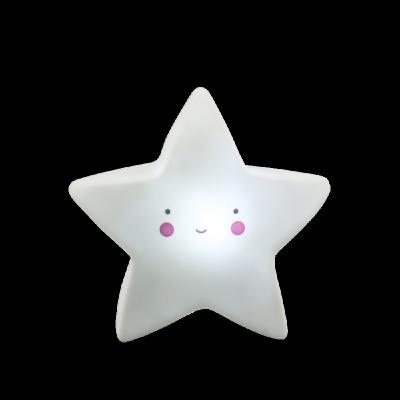 China Lovely 3D LED Vinyl Light Star Shape Vinyl Plastic Light Indoor Use Indoor Room Decoration Baby Light for sale