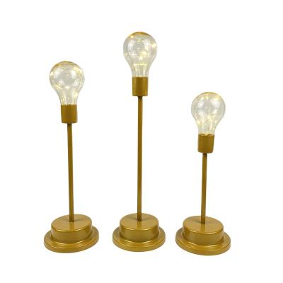 China Metal Base Battery Operated LED Table Light Indoor Home Use Decoration Table Lamp Christmas Decoration for sale