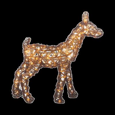 China Outdoor Christmas Yard Decoration Acrylic Hollow Brown Deer Lights for sale