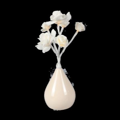 China High quality interior decoration Christmas warmwhite led table lamp interior decoration foam rose flower vase background table lamp for sale