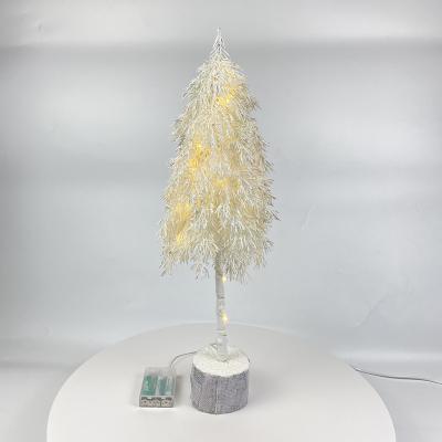 China BEST Indoor Small Decorative Indoor Christmas Tree Light Decorative Artificial Light White Snowy Pine Tree Light for sale