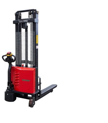 China Building Material Shops 1.5 Ton 1500kg DC Motor Double Vertical Pallet Reach Electric Boom Stacker Forklift for sale