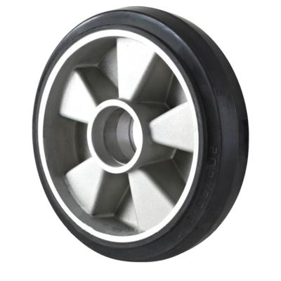 China Material of construction shops solid 200*50 rubber cart wheel with aluminum core 60mm hub. for sale