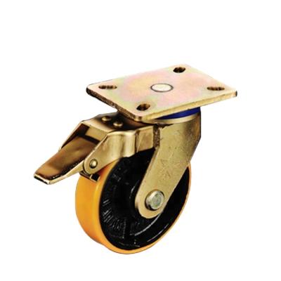 China Machinery Repair Shops China Factory Utility Goods Customized Heavy Duty Industrial Waterproof PU Furniture Small Caster Wheels for sale