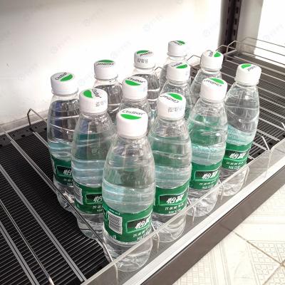 China Maintain a good-looking shelf with less need for maintenance Flexible Drink Canned Beverage Store Shelf Roller Pusher Gravity System for Supermarket for sale