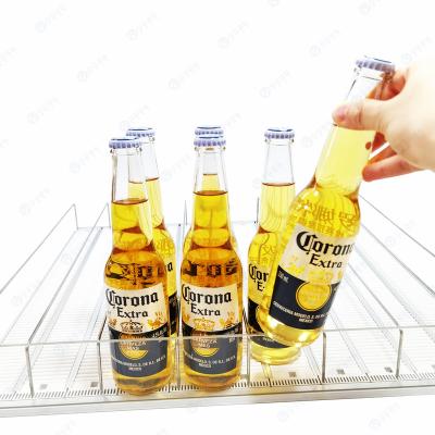 China Maintain a good-looking shelf with less need for maintenance white Top quality promotional custom Acrylic beverage display shelf with roller for sale