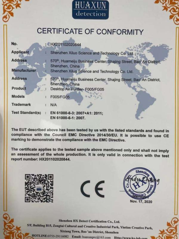 CE - Shenzhen Xiluo Science And Technology Co. Ltd.