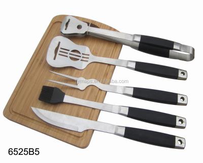 China Easily Cleaned 4 Pcs Heavy Duty Amazon Hit Fiddle Shape High Quality BBQ Tool Kits for sale