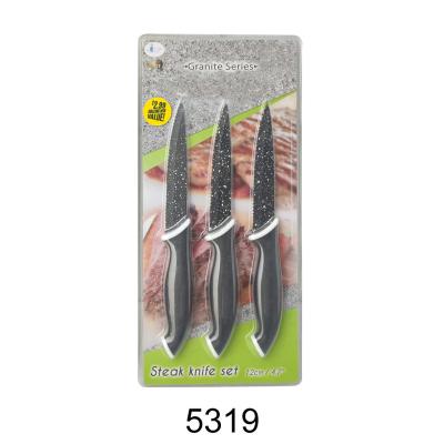 China Sustainable 4 Pcs Kitchen Knife With PP Handle Serrated Blade 6pcs Steak Knives Set for sale