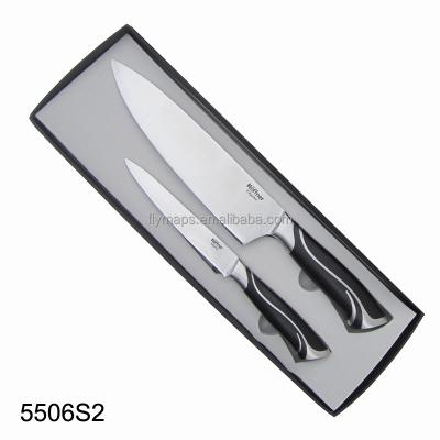 China Amazon Gift Box Pack 2 PCS High Quality Viable Kitchen Knife Set for sale