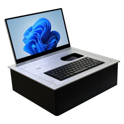 China Paperless Meeting System Flip Flop Computer Desktop Electric Remote Control Flip Monitor for sale