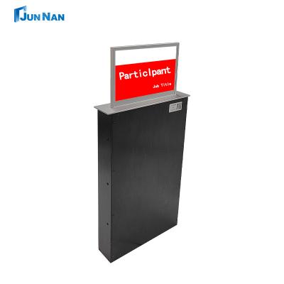 China Plate Electric Nameplate Table Sign Name Plates For Desk For Office Paperless Conference System for sale