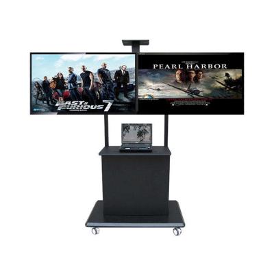 China Mobile Tv Stand Adjustable Height Custom Metal Universal Plasma ICD Modern Wall TV Stand Mobile TV Mount Trolley Carts for sale