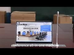 Retractable electric monitoring lift with electric microphone for paperless conference system