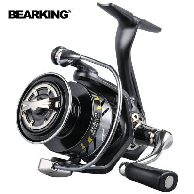 China BEARKING Fishing Reel Max Drag 12kg 5.2:1 Metal Spool Straight CNC Handle Reel Saltwater Spinning Reel for sale