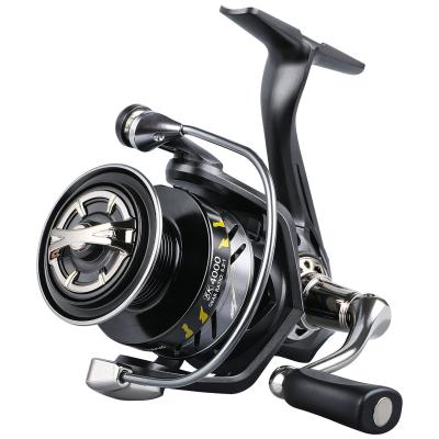 China BEARKING Max Drag 12kg 5.2:1 Gear Ratio Metal Spinning Reel Metal Fishing Reel Cnc Straight Handle Saltwater Reel Carp Fishing 1000-6000 Spin for sale