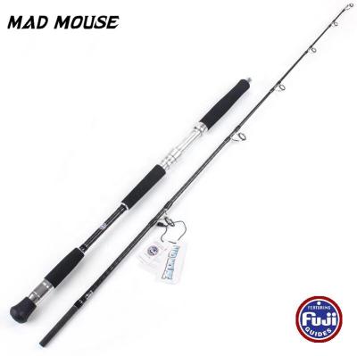 China MADMOUSE Carbon Quality Fuji Guides Boat Fishing Rod Drag 24-32kg Power Ocean Big 1.68m 1.9m Fishing Rod Jigging Rods 1.68H 1.9H for sale