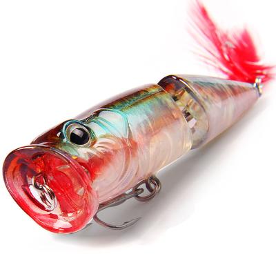 China BEARKING ABS Plastic Hot Mockup Retail fishing lures hard bait snap 70mm topwater 11g floating baits assorted colors for sale