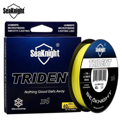 China High-knot Strength SeaKnight Brand 300M TRIDENT Series Fishing Line Saltwater Fishing, Braided Wire PE Floating Fishing Line for sale