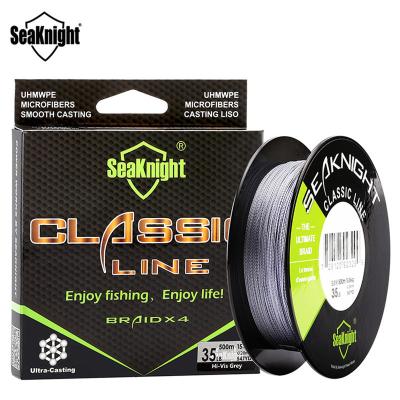 China High-knot Strength SeaKnight Brand 500M 4 Strand PE Line 6 8 10 15 20 30 40 50 60 Series 80LB Classic Braided Line Multifilament Fishing Line for sale