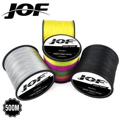 China Super Strength Yarns 18-88LB JOF 1000M 8 PE Braided Fishing Yarn Japan Multifilament Super Strong Fishing Line Multicolor for sale