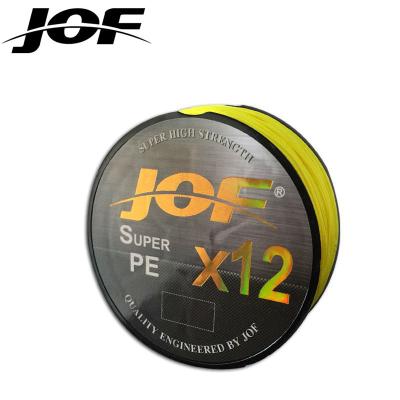 China X12 Super Strength JOF PE Braided Fishing Line 300m 500m Long 22-170LB Multicolor Multifilament 12 Strands Multifilament Line for sale