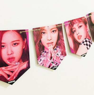 China For Fans Wholesale Kpop Blackpink How You Like That Printed Hanging Flag for sale