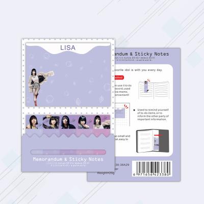 China Wholesale Kpop Blackpink Stationery Memo Pads Self Adhesive Sticky Note for sale