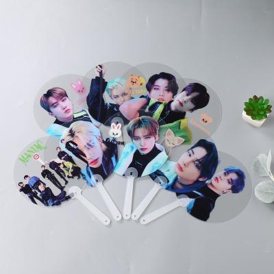 China Other Wholesale Plastic Transparent Kpop Strakyids PVC Hand Fans for sale