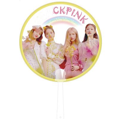 China Other Wholesale Kpop Blackpink Collection Box Printed Plastic Hand Fan PVC Fan for sale