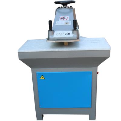 China Fabric Production Manual Swing Arm Die Clicker Cutting Machine For EVA Fabric for sale