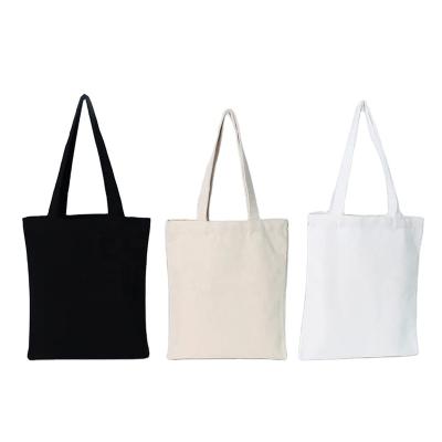 China Wholesale Custom Canvas Reusable Printing Logo Reusable Plain White Blank Cotton Shopping Tote Bag for sale